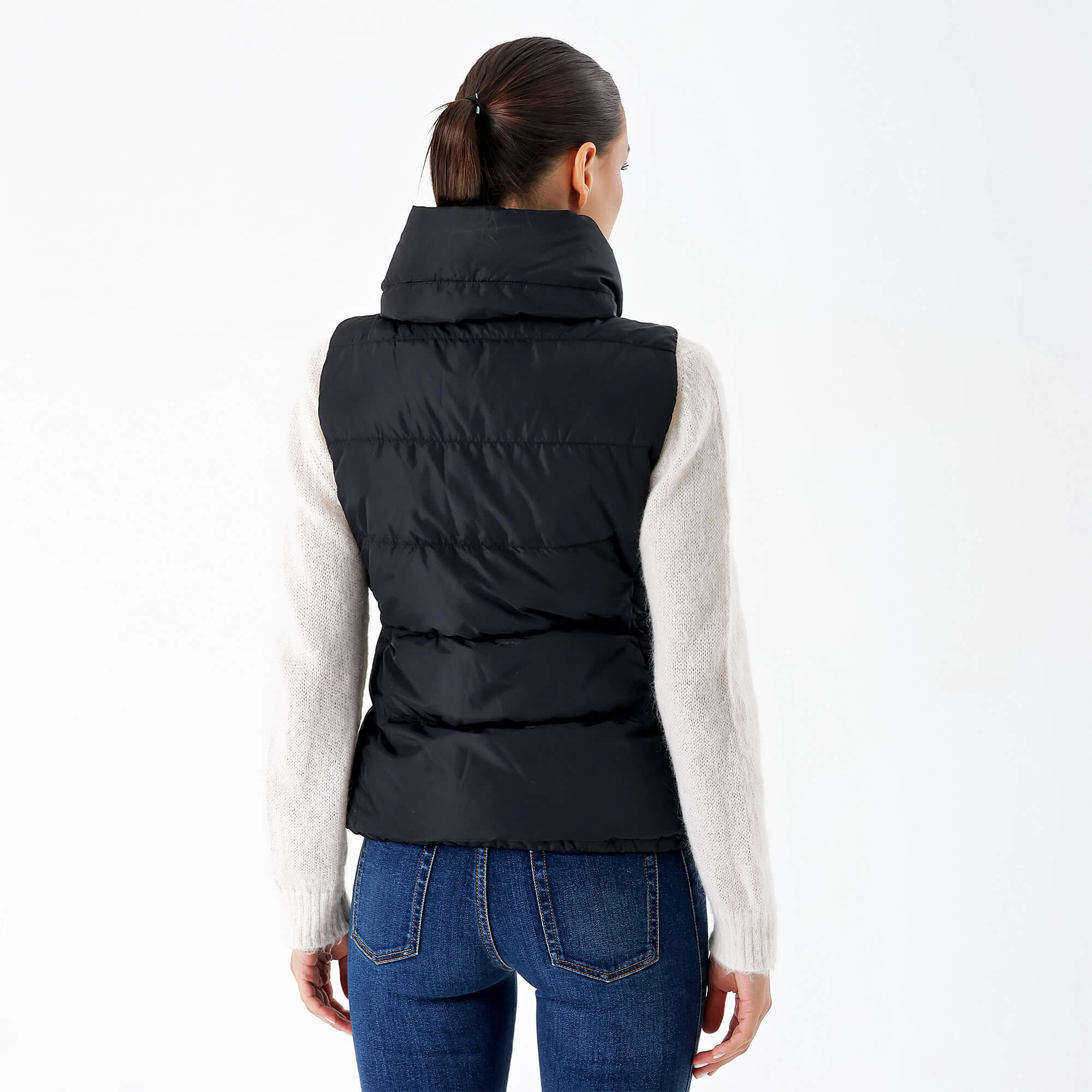 Prada - Black Puffer Hooded Vest